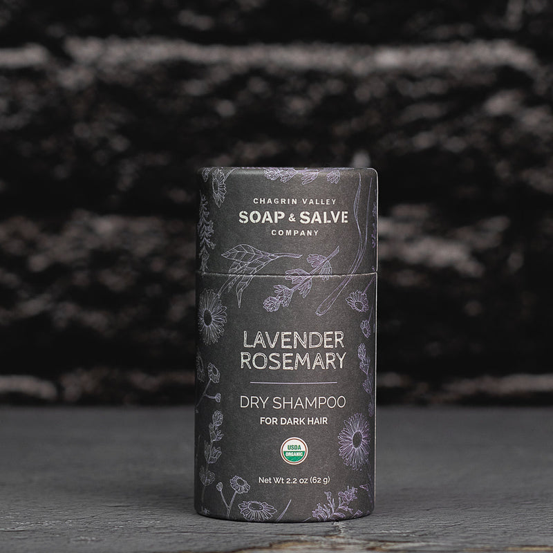 Chagrin Valley Soap & Salve Dry Shampoo: Dark Hair Lavender Rosemary Dry Shampoo Dark Slate Gray 2.2 oz net wt