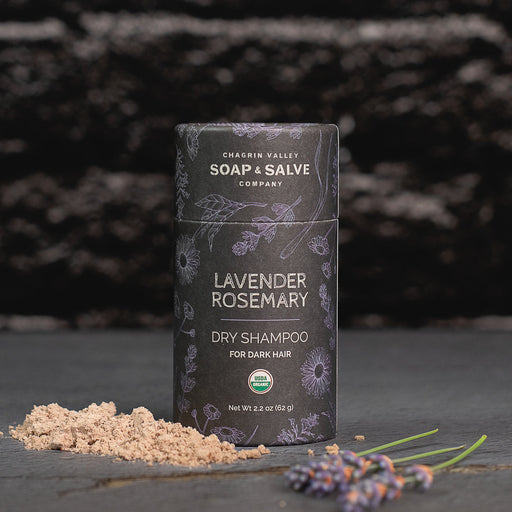 Chagrin Valley Soap & Salve Dry Shampoo: Dark Hair Lavender Rosemary Dry Shampoo Black 2.2 oz net wt