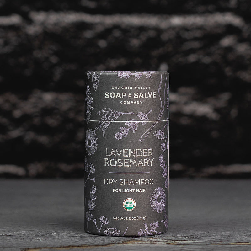 Chagrin Valley Soap & Salve Dry Shampoo: Light Hair Lavender Rosemary Dry Shampoo Dark Slate Gray 2.2 oz net wt