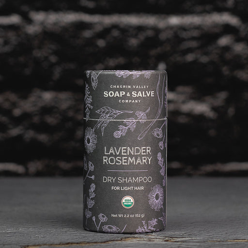 Chagrin Valley Soap & Salve Dry Shampoo: Light Hair Lavender Rosemary Dry Shampoo Dark Slate Gray 2.2 oz net wt
