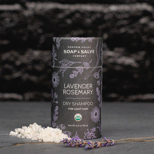 Chagrin Valley Soap & Salve Dry Shampoo: Light Hair Lavender Rosemary Dry Shampoo Black 2.2 oz net wt