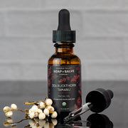 Chagrin Valley Soap & Salve Facial Oil: Sea Buckthorn Tamanu Facial Oil Dark Gray 1 fl oz Bottle