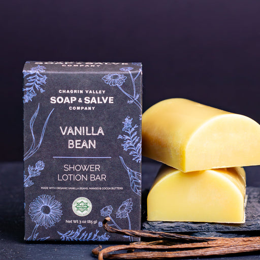 Chagrin Valley Soap & Salve Shower Butter Bar: Vanilla Bean Shower Lotion Bar Dark Slate Gray 3 oz Bar