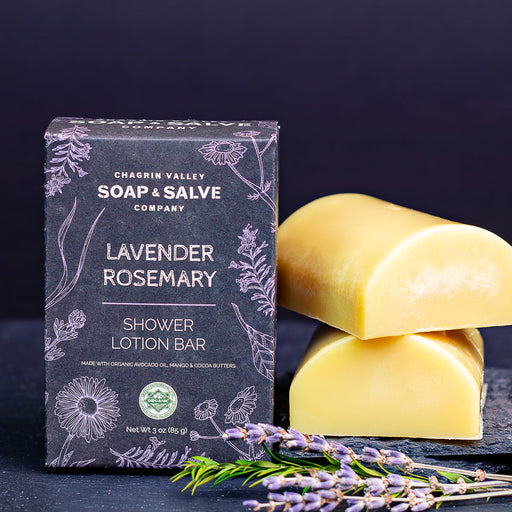 Chagrin Valley Soap & Salve Shower Butter Bar: Lavender Rosemary Shower Lotion Bar Dark Slate Gray 3 oz Bar
