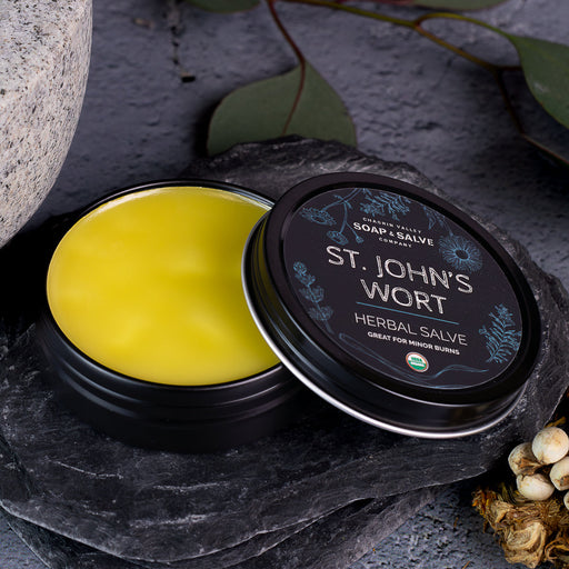 Chagrin Valley Soap & Salve Salve: St. John's Wort Healing Salve Dark Slate Gray 2 fl oz Tin,1 fl oz Tin