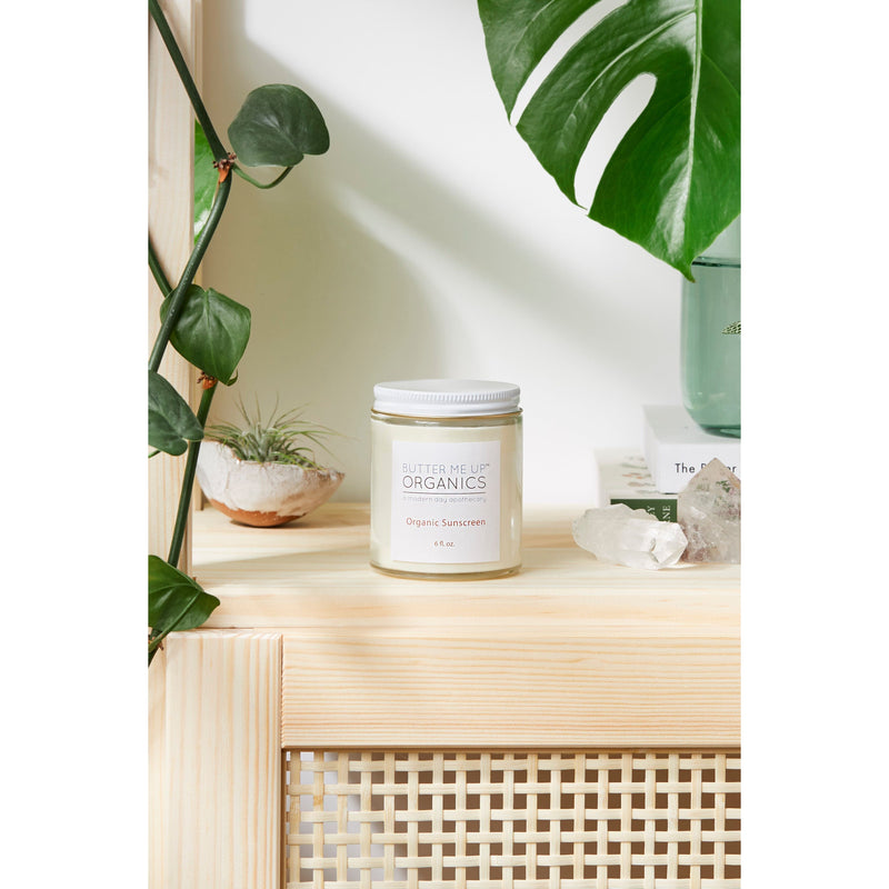 Butter Me Up Organics Natural Organic Sunscreen / Safe Sunscreen / Non-Nano Zinc Oxide Sunscreen / Sun Protection / Butter Me Up Organics Body Light Gray Travel- 2oz. squeeze,2 oz glass jar,4oz. glass jar,6oz. glass jar,8oz. glass jar,3oz Paperboard