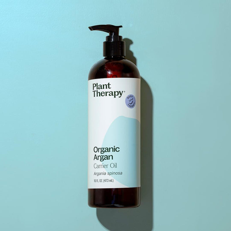 Plant Therapy Organic Argan Carrier Oil Body Care Light Steel Blue 16 oz