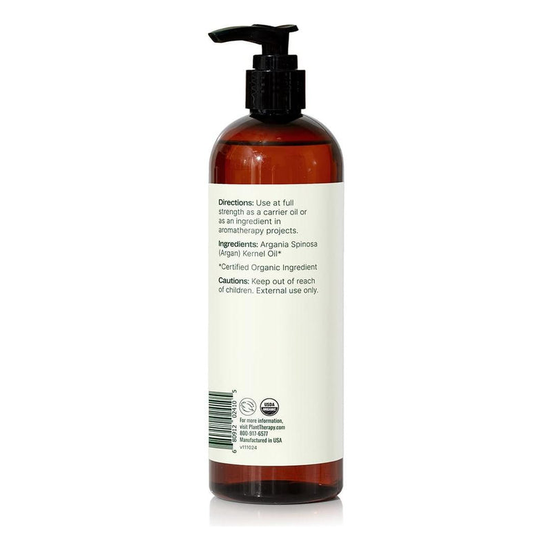 Plant Therapy Organic Argan Carrier Oil Body Care Seashell 16 oz