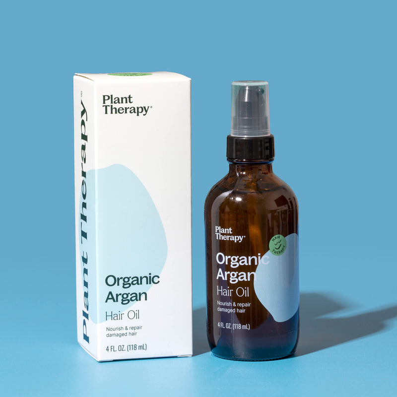 Plant Therapy Organic Argan Hair Oil Hair & Skin Care Cornflower Blue 4 oz