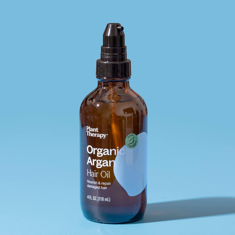 Plant Therapy Organic Argan Hair Oil Hair & Skin Care Sky Blue 4 oz