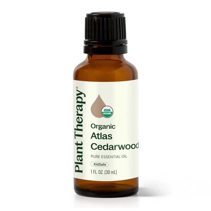 Plant Therapy Organic Atlas Cedarwood Essential Oil Essential Oil White Smoke 10 mL,30 mL