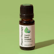 Plant Therapy Organic Basil Linalool Essential Oil Essential Oil Dark Khaki 10 mL