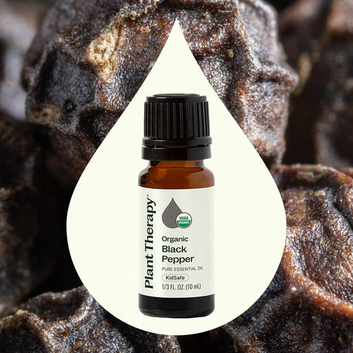 Plant Therapy Organic Black Pepper Essential Oil Essential Oil Seashell 10 mL
