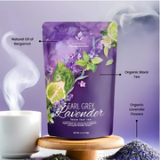 Gardenika Shop Earl Grey Lavender Tea, Black Tea with Bergamot - Organic & Kosher Loose Leaf Tea Gray