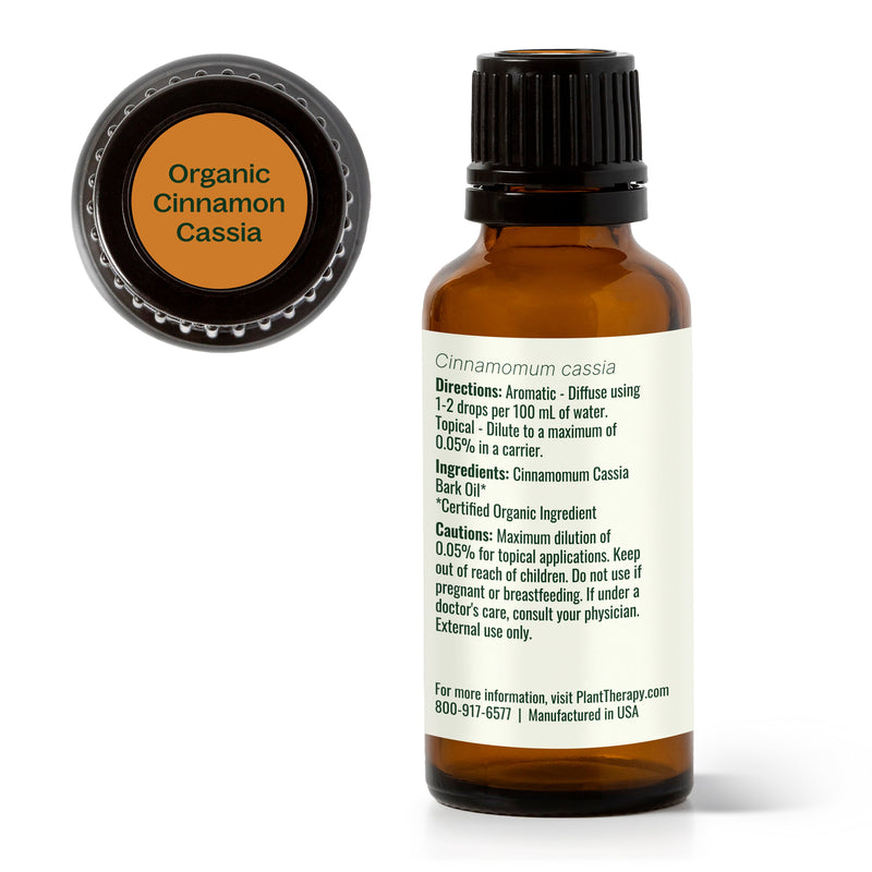 Plant Therapy Organic Cinnamon Cassia Essential Oil Essential Oil Beige 10 mL