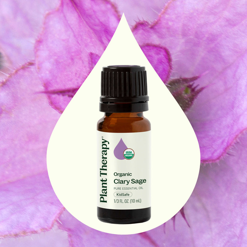 Plant Therapy Organic Clary Sage Essential Oil Essential Oil White Smoke 10 mL