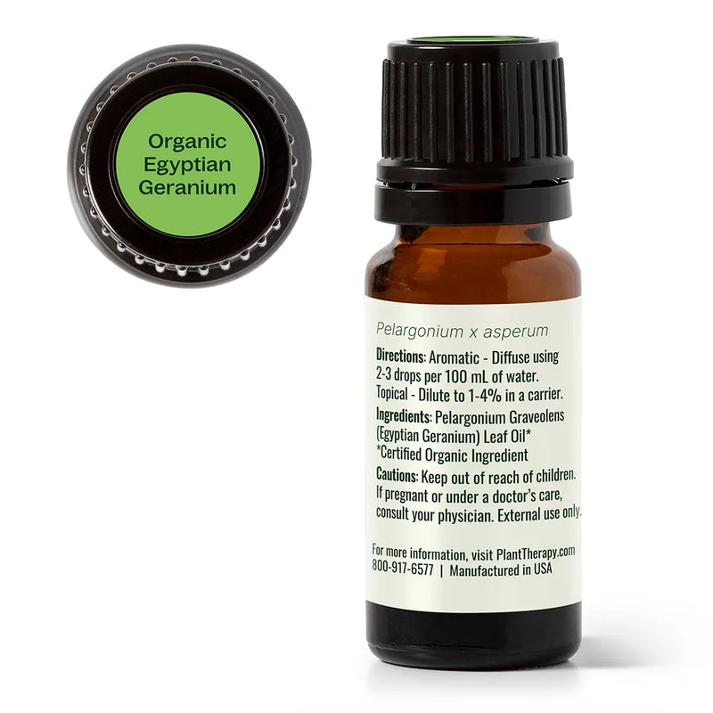 Plant Therapy Organic Egyptian Geranium Essential Oil Essential Oil White Smoke 5 mL,10 mL