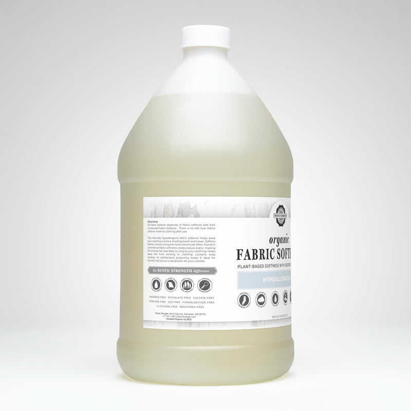 Rustic Strength Organic Fabric Softener Laundry Booster Lavender 24 oz Glass,Half Gallon Plastic,Half Gallon Glass,Gallon Plastic,Gallon Glass,5 Gallon Eco Jug with Spout,5 Gallon Eco Jug with Pump