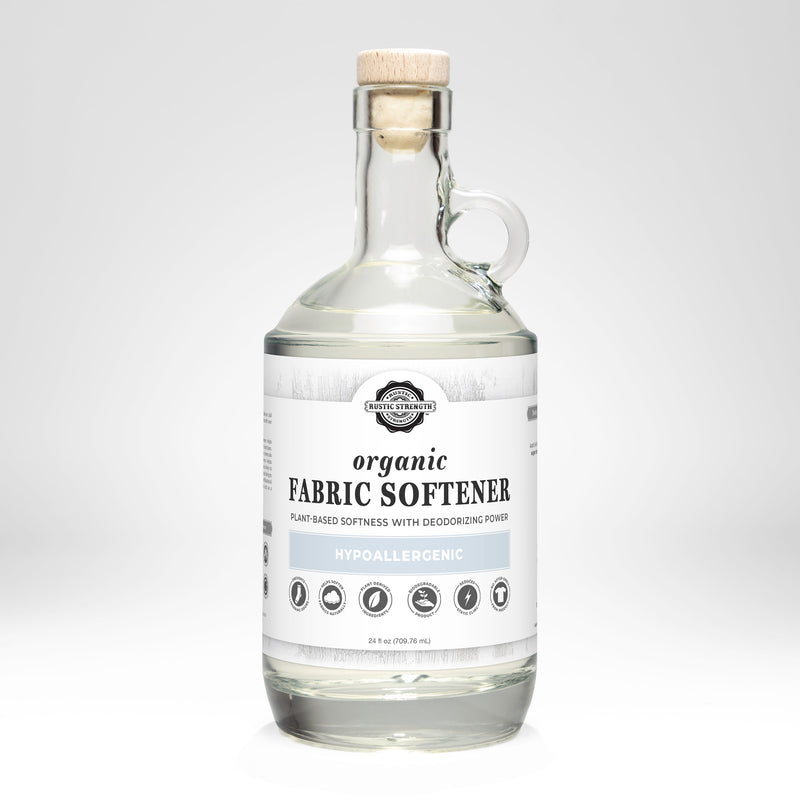 Rustic Strength Organic Fabric Softener Laundry Booster Lavender 24 oz Glass