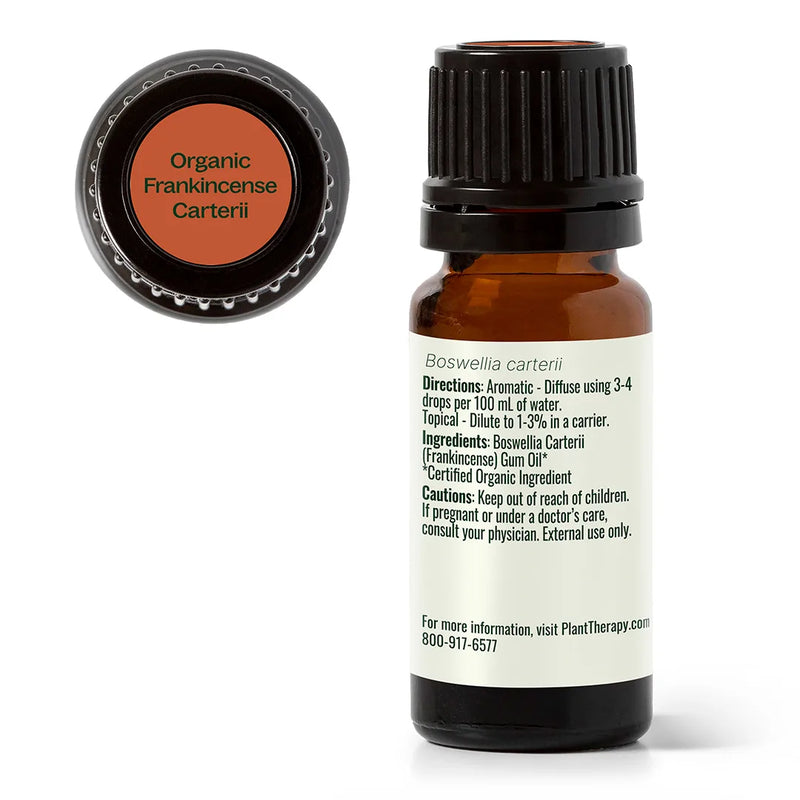 Plant Therapy Organic Frankincense Carterii Essential Oil Essential Oil White Smoke 10 mL,30 mL