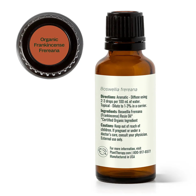 Plant Therapy Organic Frankincense Frereana Essential Oil Essential Oil White Smoke 10 mL,30 mL