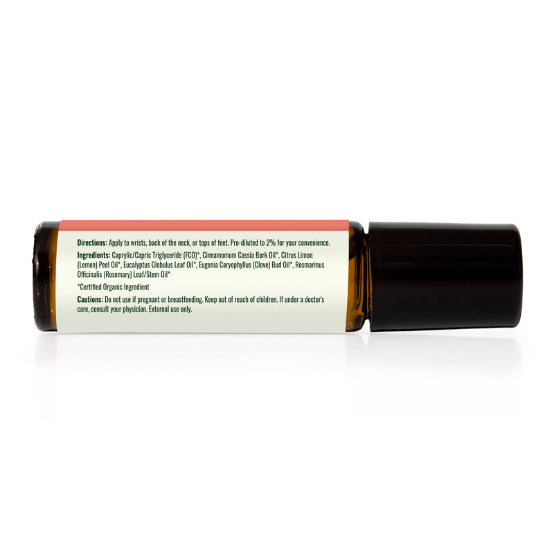 Plant Therapy Organic Germ Fighter Essential Oil Blend Pre-Diluted Roll-On Essential Oil Black 10 mL
