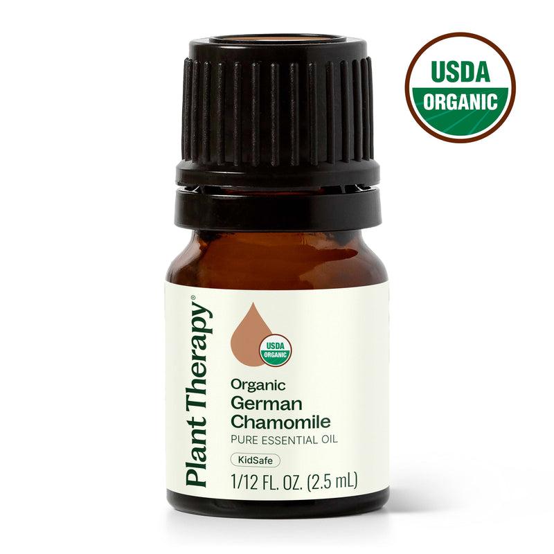Plant Therapy Organic German Chamomile Essential Oil Essential Oil White Smoke 2.5 mL