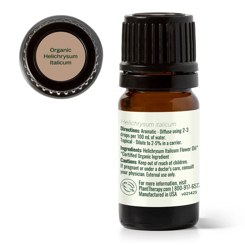 Plant Therapy Organic Helichrysum Italicum Essential Oil Essential Oil White Smoke 2.5 mL,5 mL