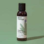 Plant Therapy Organic Hemp Seed Carrier Oil Body Care Light Slate Gray 4 oz,16 oz