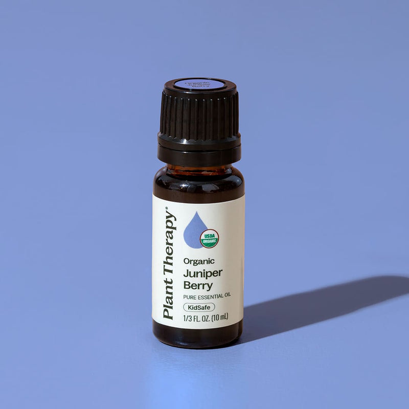 Plant Therapy Organic Juniper Berry Essential Oil Essential Oil Cornflower Blue 10 mL