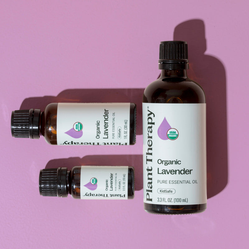 Plant Therapy Organic Lavender Essential Oil Essential Oil Gray 10 mL,30 mL,100 mL