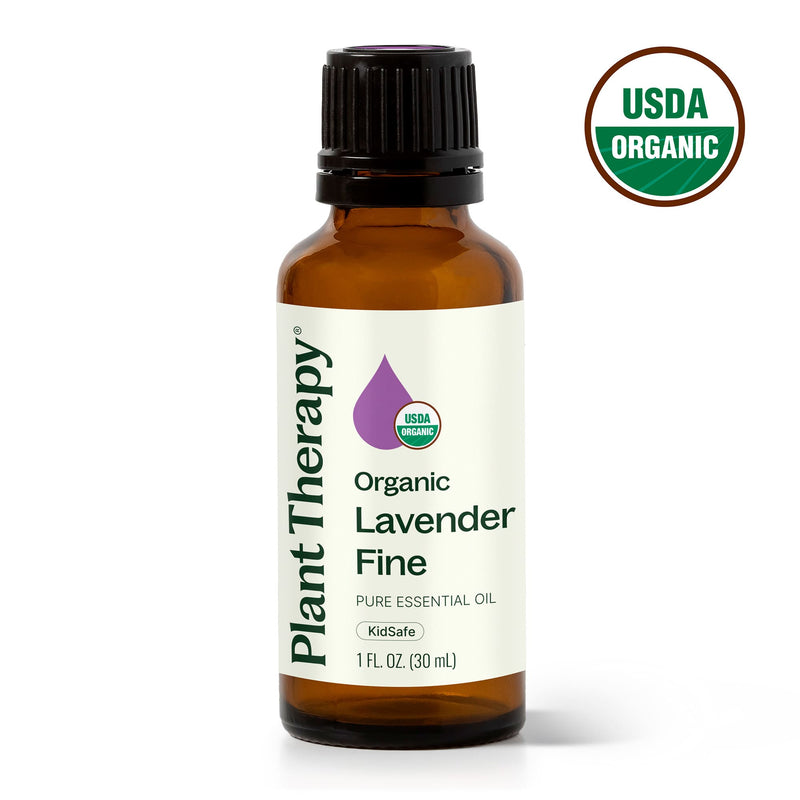Plant Therapy Organic Lavender Fine Essential Oil Essential Oil White Smoke 30 mL