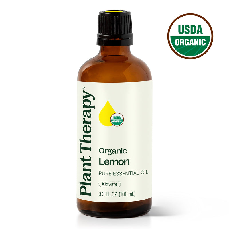 Plant Therapy Organic Lemon Essential Oil Essential Oil White Smoke 100 mL