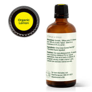 Plant Therapy Organic Lemon Essential Oil Essential Oil White Smoke 10 mL,30 mL,100 mL