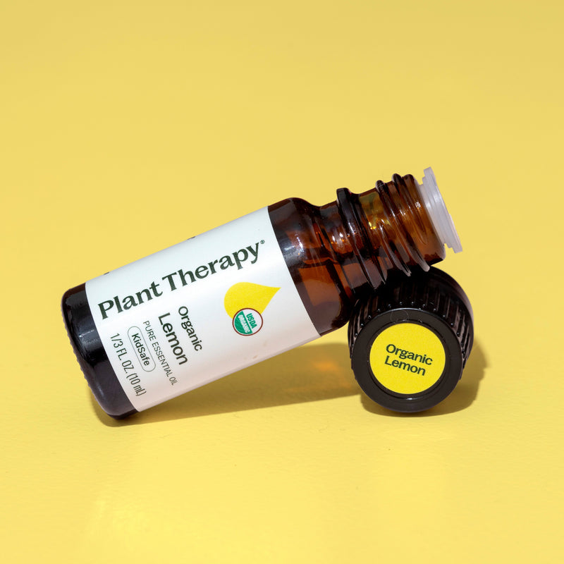 Plant Therapy Organic Lemon Essential Oil Essential Oil Light Goldenrod 10 mL,30 mL,100 mL