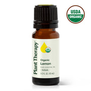 Plant Therapy Organic Lemon Essential Oil Essential Oil White Smoke 10 mL