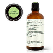 Plant Therapy Organic Lemongrass Essential Oil Essential Oil White Smoke 10 mL,30 mL,100 mL