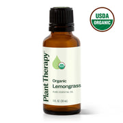 Plant Therapy Organic Lemongrass Essential Oil Essential Oil White Smoke 10 mL,30 mL,100 mL