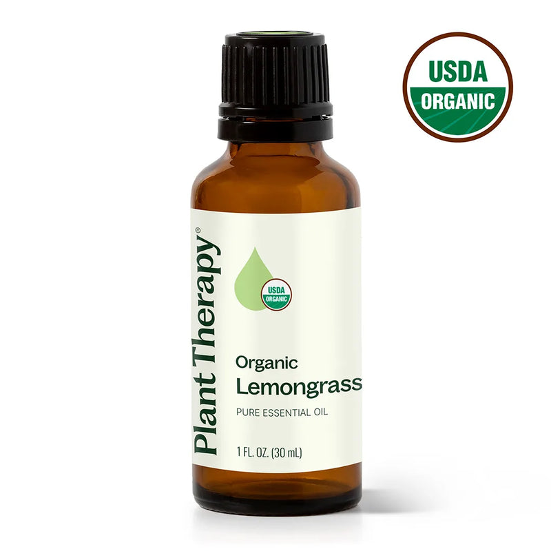 Plant Therapy Organic Lemongrass Essential Oil Essential Oil White Smoke 10 mL,30 mL,100 mL