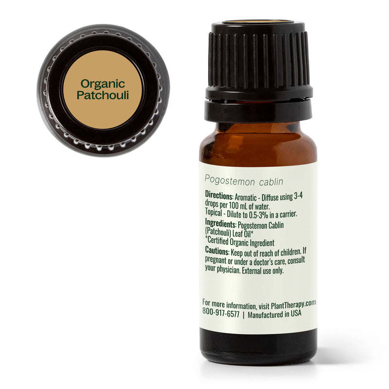 Plant Therapy Organic Patchouli Essential Oil Essential Oil White Smoke 10 mL