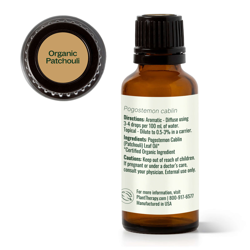 Plant Therapy Organic Patchouli Essential Oil Essential Oil White Smoke 10 mL