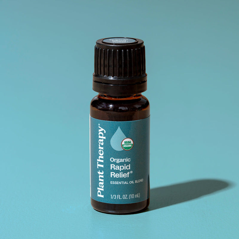 Plant Therapy Organic Rapid Relief Essential Oil Blend Essential Oil Medium Aquamarine 10 mL