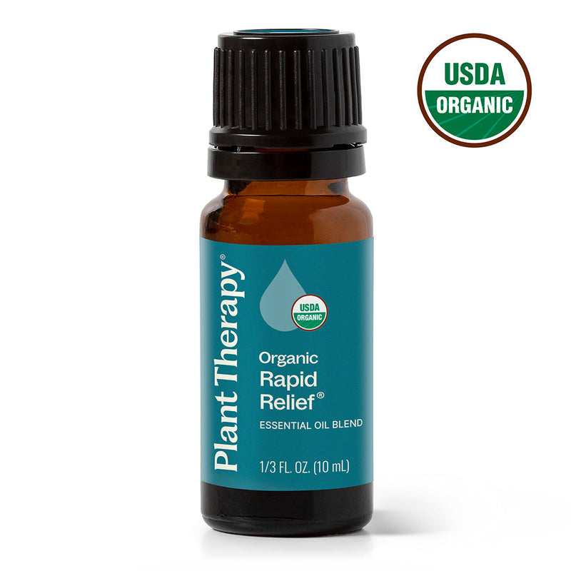 Plant Therapy Organic Rapid Relief Essential Oil Blend Essential Oil White Smoke 10 mL