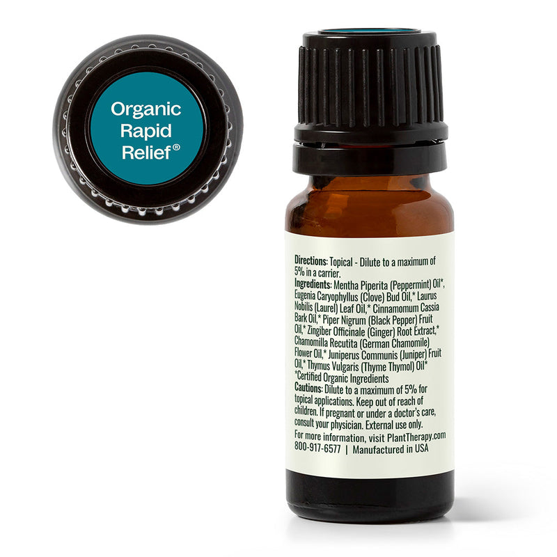 Plant Therapy Organic Rapid Relief Essential Oil Blend Essential Oil White Smoke 10 mL