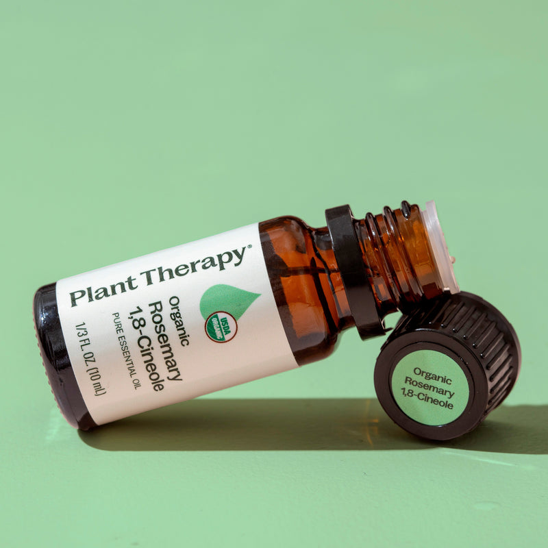 Plant Therapy Organic Rosemary 1,8-Cineole Essential Oil Essential Oil Dark Sea Green 10 mL,30 mL,100 mL
