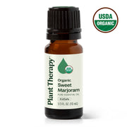 Plant Therapy Organic Sweet Marjoram Essential Oil Essential Oil White Smoke 10 mL