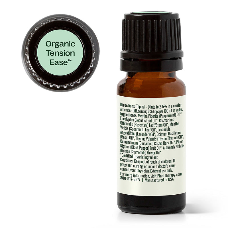 Plant Therapy Organic Tension Ease™ Essential Oil Blend Essential Oil White Smoke 10 mL