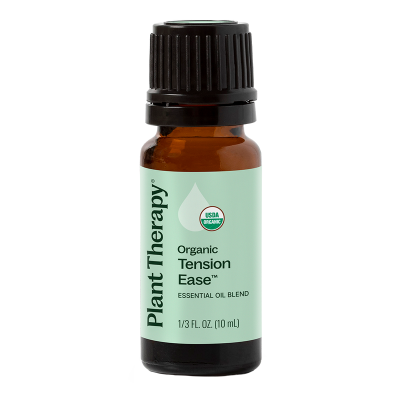 Plant Therapy Organic Tension Ease™ Essential Oil Blend Essential Oil Gray 10 mL
