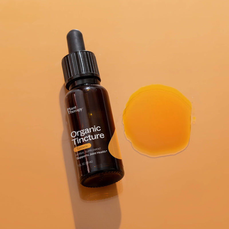 Plant Therapy Organic Turmeric Herbal Tincture Supplement Sandy Brown 30 mL