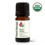 Plant Therapy Organic Vetiver Essential Oil Essential Oil White Smoke 5 mL